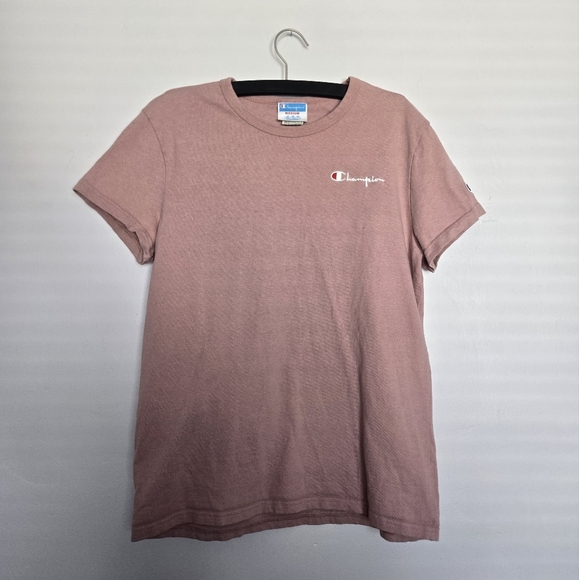 Champion Womens Boyfriend Fit Pink T-Shirt - Picture 1 of 7